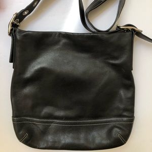 Black leather Coach purse